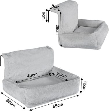 Котяча лежанка Lionto з плюшевим покриттям, тепле котяче ліжко для підвішування на батареї, сіра, зручна, для підвішування