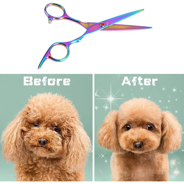 Набір для грумінгу домашніх тварин Oumefar: 5 штук, нержавіюча сталь, ножиці для собак та котів, інструменти для стрижки та вирівнювання шерсті