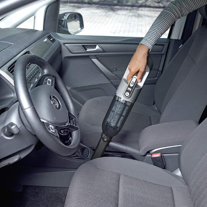 Акумуляторний пилосос Bosch Flexxo 2в1 Serie 4 BCH3P210, безмішковий, потужний, для всіх типів підлог, довга автономність, швидка зарядка, насадка для щілин, сріблястий, 21,6 В