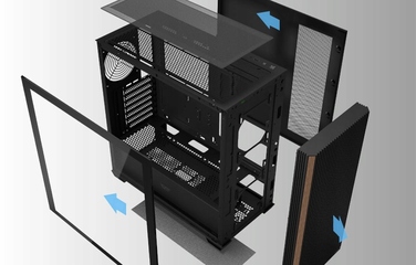 Корпус для комп'ютера darkFlash DS900WS Midi Tower ATX, білий, ігровий, зі скляною панеллю
