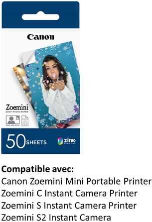 Canon Zoemini 2: Портативний фотодрук Bluetooth 5.0 (Рожеве золото)