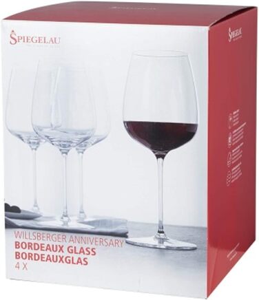 Набір келихів Spiegelau Bordeaux Willsberger Anniversary, 4 шт., 635 мл, кришталеве скло