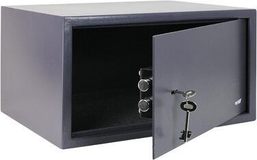 Шафа-сейф HMF 49200-11 з ключем, меблевий сейф | 45 x 25 x 36,5 см, антрацит