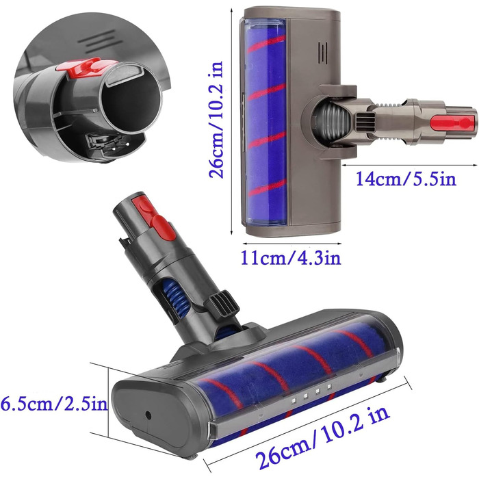 Електрична насадка для миття підлоги Dyson V11, V10, V8, V7, V15 - з баком та 6 змінними серветками