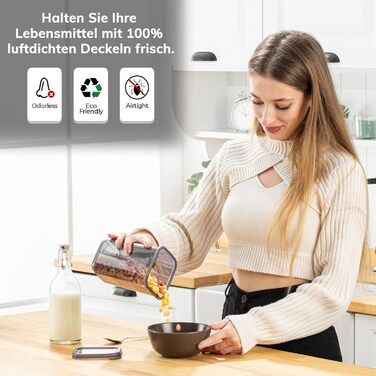 Контейнери для зберігання Meleni з кришкою, набір 12 шт., для кухні, зберігання та організації, BPA Free