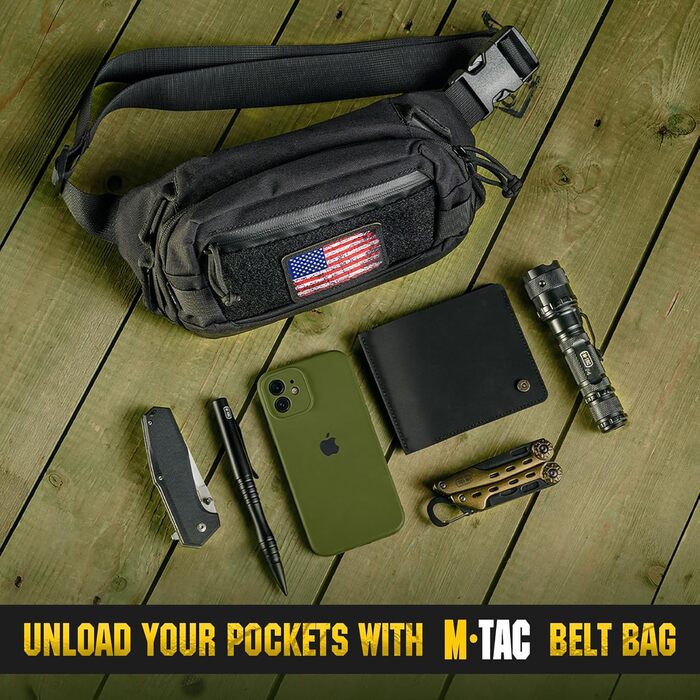 Тактична поясна сумка M-Tac Elite Hex, для активного відпочинку, EDC, військових, спорту та повсякденного використання, Cordura 500D/1000D, водонепроникна блискавка, органайзер з кількома відділеннями, чорний колір