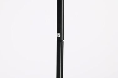 Metal Clothes Rack with 2 Shelves and Clothes Rod on Wheels, Wardrobe Stand for Bedroom, Living Room, Hallway at Home and the Office (White/Black)