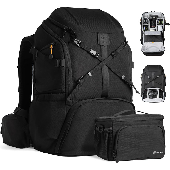 Рюкзак для камери Tarion HX-XL, 2-в-1, чорний, водонепроникний, з відділенням для ноутбука 15.6 дюймів