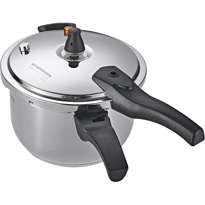 Друк-каструля з нержавіючої сталі 304 з системою безпеки - для індукційних, газових та всіх типів плит - професійне та домашнє використання (5 літрів)