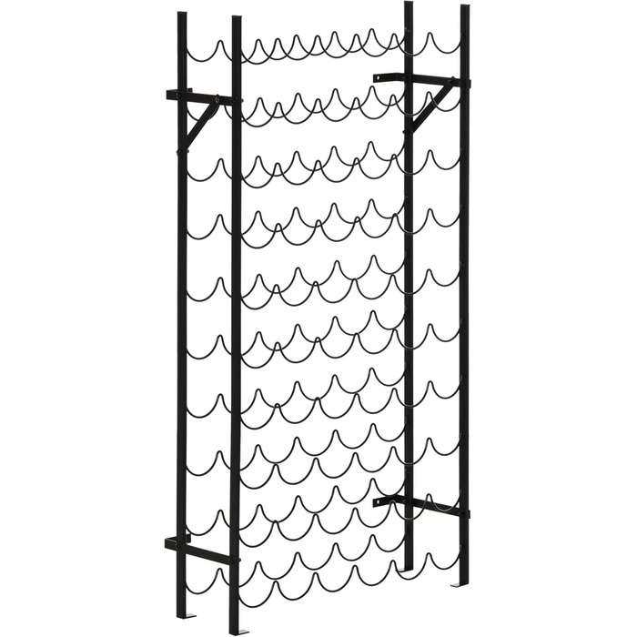 Homcom Wine Rack Wine Stand Bottle Rack 60 Bottles Wall Mount Metal Black