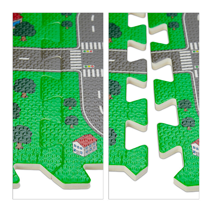 Relaxdays Street Puzzle Mat for Children