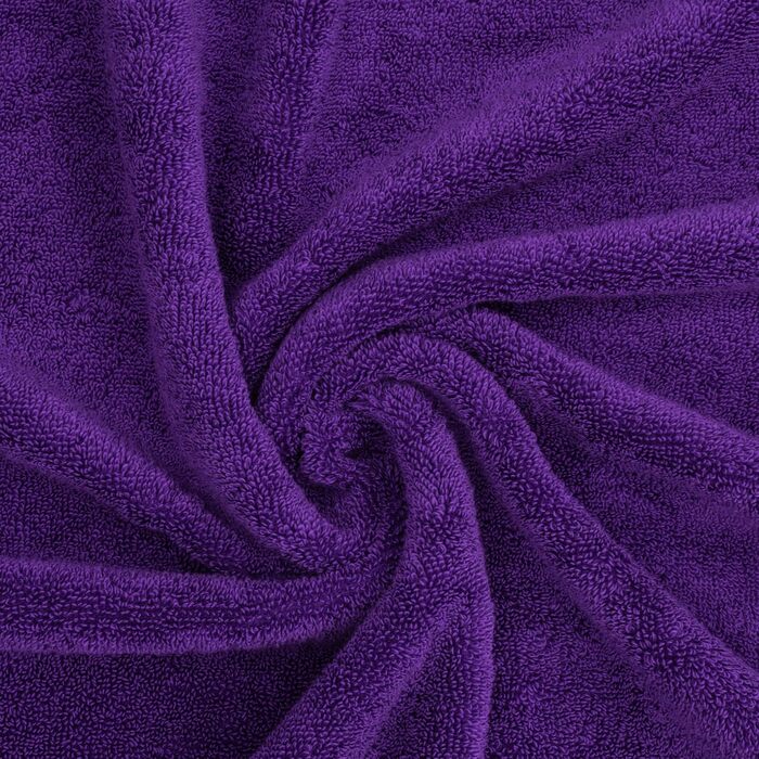 Набір рушників American Soft Linen Premium з турецької бавовни, готельна серія, 6 предметів (4 рушники для рук), насичений фіолетовий колір