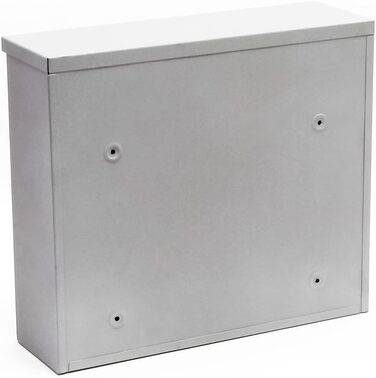 Поштовий ящик Wiltec V12 сталевий оцинкований сріблястий з замком, вікном та табличкою для імені 360x115x320 мм