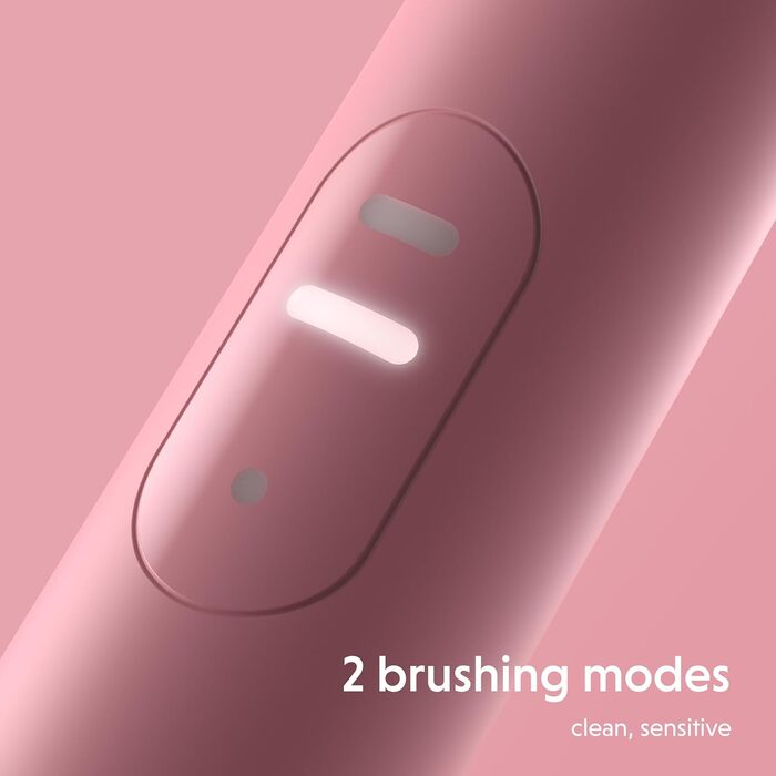 Електрична зубна щітка Ordo Sonic Lite: 35 000 імпульсів/хв, 2 режими, USB-C, водонепроникна, акумулятор до 5 тижнів, таймер, для дорослих (квітково-рожевий)