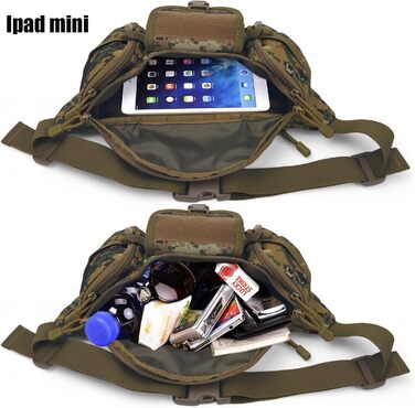 Тактична чоловіча поясна сумка Molle, водонепроникна, унісекс, для туризму, подорожей, бігу, кемпінгу (камуфляж 