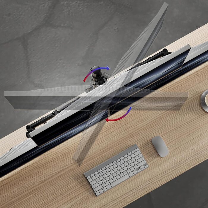 Тримач для моніторів Duronic DM253 на 3 екрани (13-27 дюймів) - Чорний, Регульована висота, кут нахилу, поворот, VESA, до 8 кг