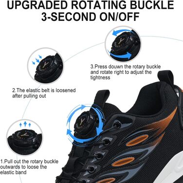 Черевики робочі, захисні для чоловіків та жінок. Легкі, спортивні, дихаючі, зі сталевим підноском. Розміри 36-46 EU, 46 EU. Колір: коричневий, на кнопці-фіксаторі.