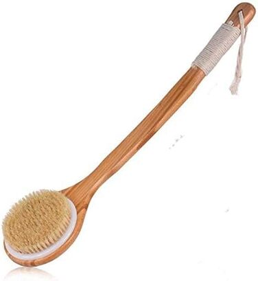Bath Brush Natural Bristles Bath Brush Peeling Wood Body Massage Shower Brush Woman Man Skincare Dry Body Brush