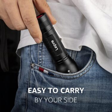 LED ліхтар Lepro LE050: яскравий, з кліпсою, зумується, 5 режимів, водонепроникний. Ідеально для кемпінгу, риболовлі, туризму, подарунок