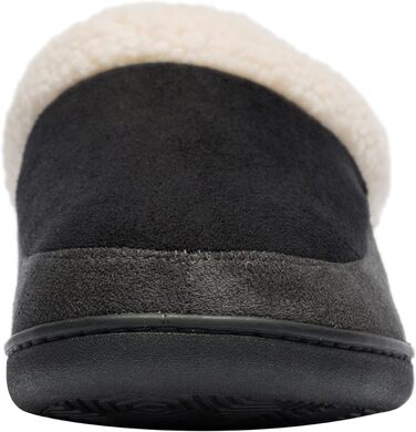 Чоловічі домашні тапочки NewDenBer з піною Memory Foam, теплі, зручні, м'які, з плюшевою підкладкою, зимові, з антиковзною гумовою підошвою (39/40 EU, 23, чорний/сірий)