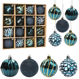 Набір прикрас на ялинку Bluelves, 16 шт, рожеві кулі 6 см, пластик