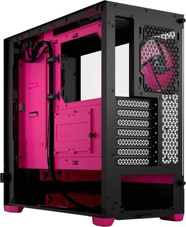 Корпус для ПК Fractal Design Pop Air RGB Magenta Core з темперованим склом, сітчаста передня панель, три RGB вентилятори 120 мм, ATX, Magenta Core