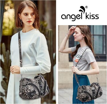 Сумка жіноча Angelkiss Hobo через плече, велика, повсякденна, коричнево-чорна в леопардовий принт
