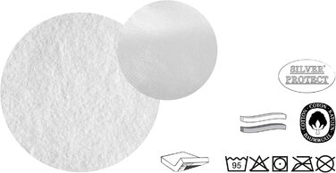 biberna Sleep & Protect 0802760 Fitted Sheet Molton Molton with Silver Protect Coating (blood, urine, and waterproof), antibacterial 1x 120x200 cm white
