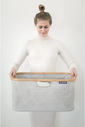 Складаний кошик для білизни Brabantia 40 л, водостійкий, для зберігання іграшок та паперу, органайзер, сірий, багатофункціональний