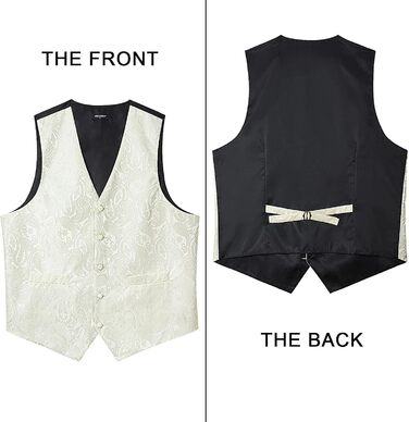 Краватка чоловіча квіткова, нагрудна хустка, кишеньковий хустинка HIDERN, жаккард, для весілля, бежева (XL)