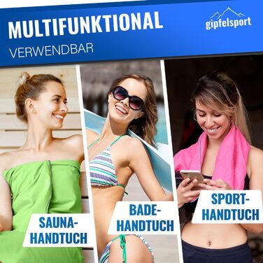 Набір мікрофібрових рушників Gipfelsport для сауни, фітнесу, спорту та пляжу (80x40 см, темно-синій)