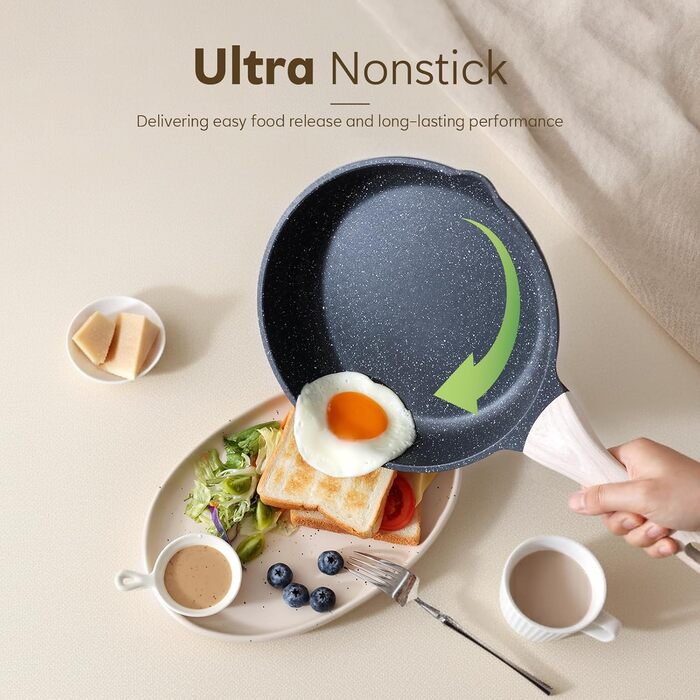 Набір посуду Kordisen з антипригарним покриттям, 5 предметів: каструлі та сковорідки. Безпечний, сумісний з індукцією, PFOA та PFAS free