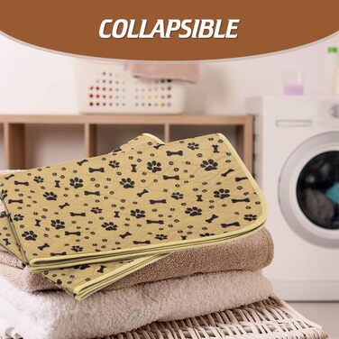 Водонепроникний килимок для годування собак BINGPET, 2 шт., поглинаючий, миючий, з піднятим бордюром, для собак та котів (60 x 90 см)