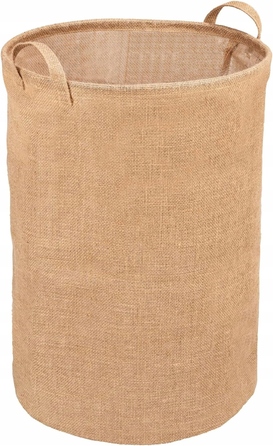 Кошик для прання JUTA 79л круглий, коричневий, з ручками 38x55