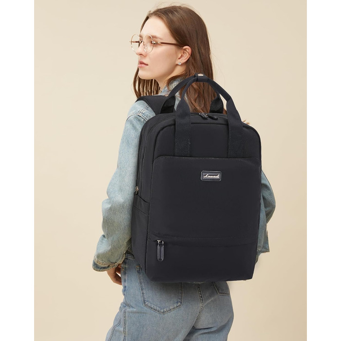 LOVEVOOK Рюкзак для ноутбука, 15.6 дюймів, жіночий, для школи/університету, подорожей, чорний