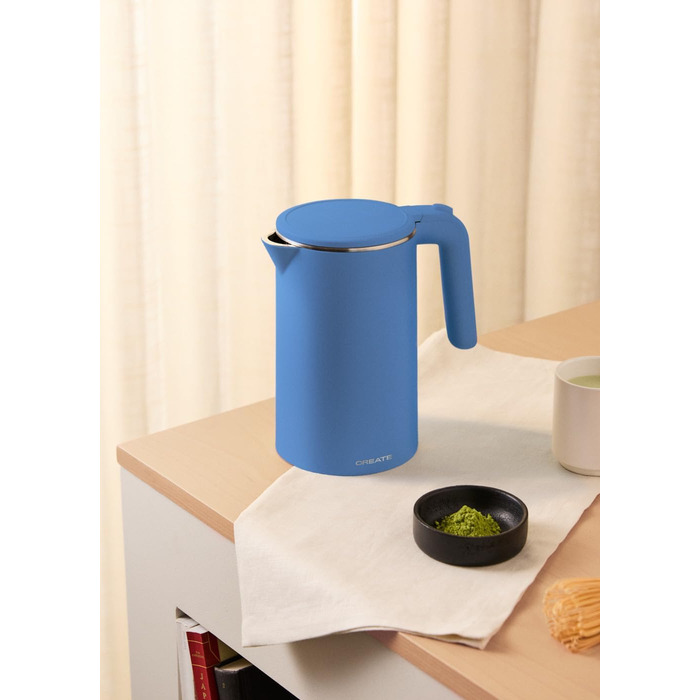 Електричний чайник CREATE STUDIO PRO 1 л з регулюванням температури, підігрівом, кабелем та автовимкненням (Кобальтовий)