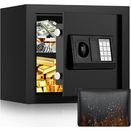 Великий сейф для дому: вогнестійкий, водонепроникний, з ключем та кодовим замком (40л)
