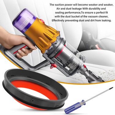 Контейнер для пилу AiLomey (замінник) для Dyson V12 Detect Slim, V10 Digital Slim, V11, V15, Sv14, Sv15, Sv17, Sv22, Sv28. Замінник №965272-01. Підходить для моделей Dyson з кільцем ущільнювача.