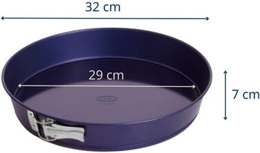 Dr. Oetker Springform Ø 32 cm Back-Liebe Enamel with Removable Bottom – Round Baking Pan with Cut- & Scratch-Resistant Enamel Base – 32 cm Cake Baking Pan with Conical Edge for Cakes, Quiches or Tarts