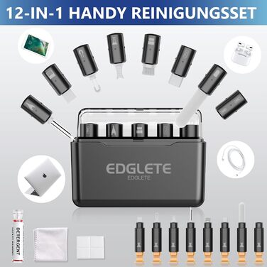 Набір для чищення iPhone та смартфонів: лінійний роз'єм, навушники, динаміки. Інструменти для ремонту iPad Pro, Lightning-кабель чорного кольору