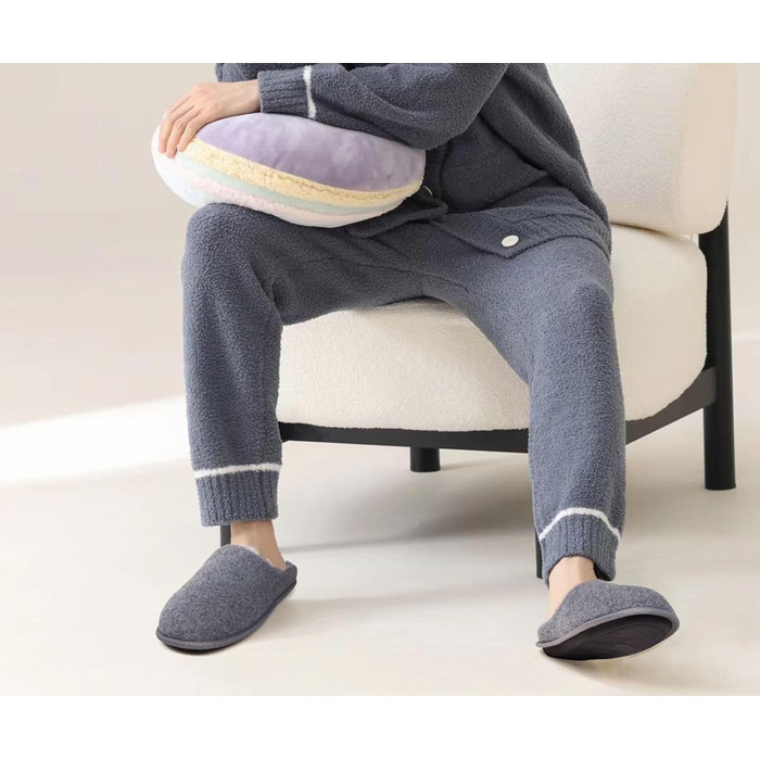 Тапочки чоловічі COFACE з фетру, теплі, зручні, з м'якою підкладкою, антиковзаюча гумова підошва, для дому та вулиці, розмір 40-49 (Сірий, 43 EU)