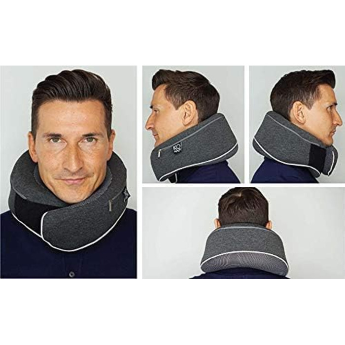 KÖHAIR Neck Pillow supports your restful sleep after your hair transplant - Innovative Travel Pillow | Unbelievably small for relaxed travel by plane and car