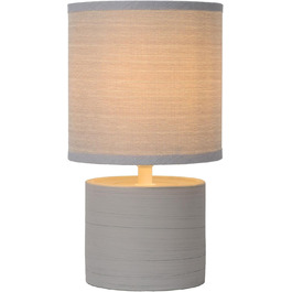 Лампа настільна LUCIDE GREASBY сірого кольору, діаметр 14 см, 1xE14