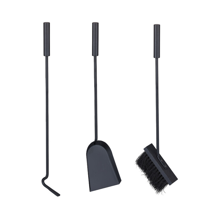 Relaxdays Fireplace Set, 4-Piece
