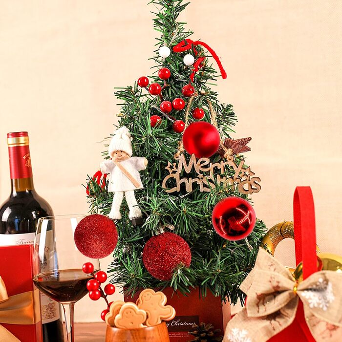 Новорічні кулі 50 шт. 3/4/6 см, блискучі кулі для прикраси ялинки, пластикові, червоні