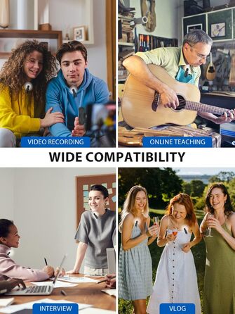 Мікрофон Lavalier Moman Handy Mini: бездротовий мікрофон для iPhone, YouTube, TikTok, Live-Streaming (чорний)