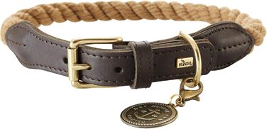 Нашийник для собак HUNTER List, шкіряний, морський стиль, міцний, водостійкий, гнучкий, розмір S-M, бежевий