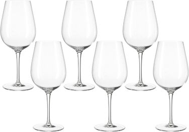LEONARDO HOME Red Wine Glasses, Glass, Set of 6 (Pack of 1), 6