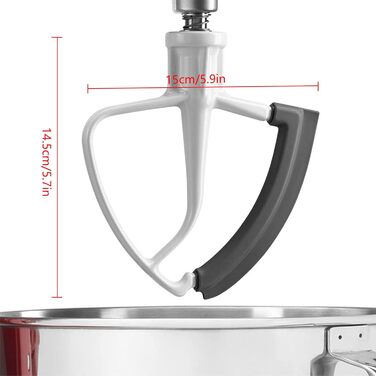 Плоский вінчик Flex Edge для міксера KitchenAid 5 Quart з силіконовою кромкою, насадка для міксера, аксесуар для кухонної машини
