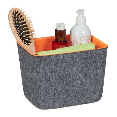 Relaxdays Felt Storage Basket